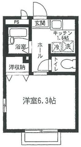 拡大写真:世田谷区桜3丁目 1階103の間取り
