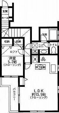 拡大写真:グリーンガーデン成城 2階Cの間取り