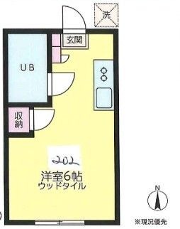 拡大写真:世田谷区上北沢5丁目 2階202の間取り