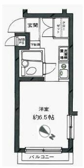 拡大写真:杉並区和泉1丁目 4階402の間取り