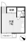 写真:ヴィラ幡ヶ谷 2階208号の間取図
