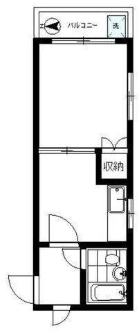 拡大写真:渋谷区本町2丁目 5階505の間取り
