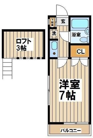 拡大写真:杉並区永福1丁目 2階202の間取り