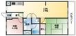 楠マンションBの間取図