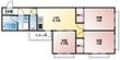 楠マンションBの間取図