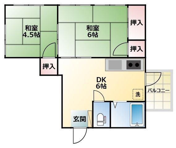 拡大写真:小松ビル2 3階302の間取り