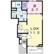 フルリール南栄Ⅱの間取図