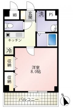 拡大写真:第22友建ビル 3階302の間取り
