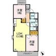 グランディール庚午北　B棟の間取図