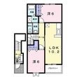 フィオーレ Aの間取図