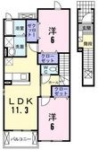 ペアセロベAの間取図