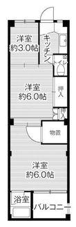 ビレッジハウス下更地2号棟の間取図