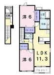 メゾン・ソレイユⅡＢ棟の間取図