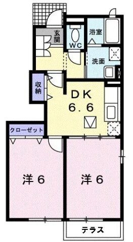拡大写真:ベルベアーノB 1階101の間取り