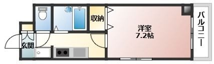拡大写真:グランディールM 4階503の間取り