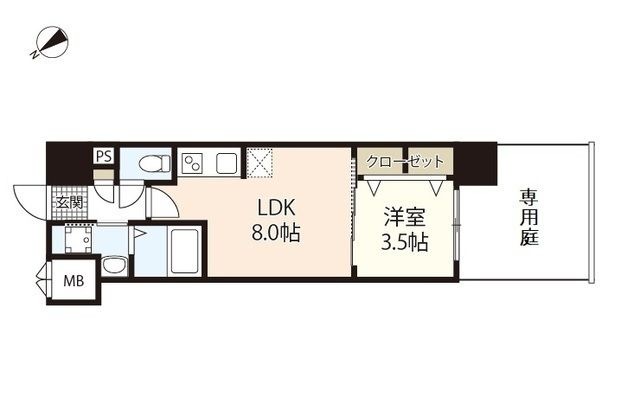 拡大写真:S-RESIDENCE空港通りawesome 1階103の間取り