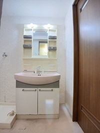 忙しい朝には欠かせない洗面所です