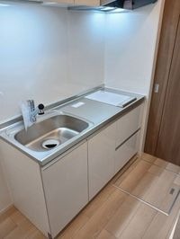 コンパクトなキッチンで掃除もラクラク