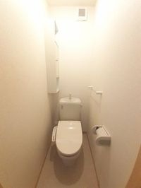 落ち着いた色調のトイレです