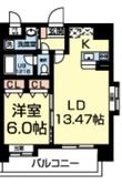 熊本市中央区南熊本1丁目の間取図