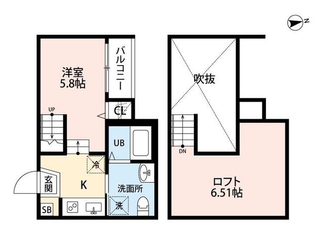 拡大写真:熊本市中央区島崎1丁目 2階101の間取り
