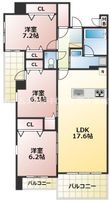 熊本市中央区水前寺３丁目の間取図