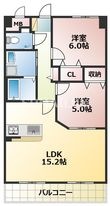 菊池郡大津町美咲野1丁目の間取図