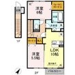 熊本市東区沼山津2丁目の間取図
