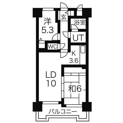 拡大写真:ダイアパレス保田窪 10階1002の間取り