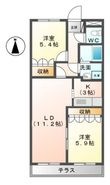 菊池郡菊陽町大字津久礼の間取図