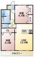 熊本市東区八反田1丁目の間取図