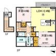 熊本市中央区黒髪6丁目の間取図
