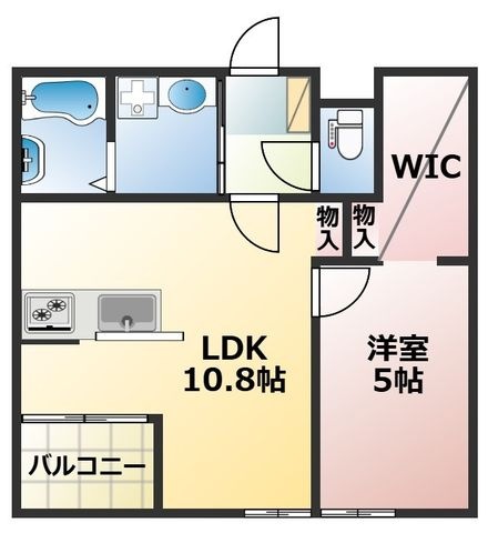 拡大写真:ネオステージ龍田 3階303の間取り