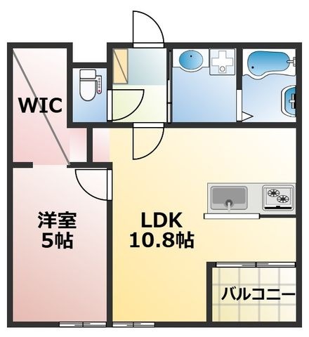 拡大写真:ネオステージ龍田 3階302の間取り