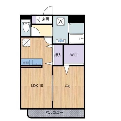 拡大写真:レユスイート 4階201の間取り