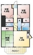 熊本市中央区水前寺1丁目の間取図