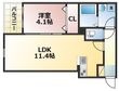 熊本市東区御領3丁目の間取図