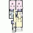 カーサ弐番館の間取図
