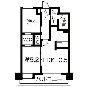 拡大写真:ヒルクレスト水前寺 3階302の間取り
