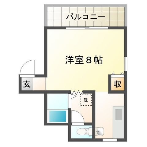 拡大写真：ドミール神水 1階101の間取り