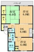 熊本市東区上南部2丁目の間取図