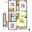 熊本市東区沼山津2丁目の間取図