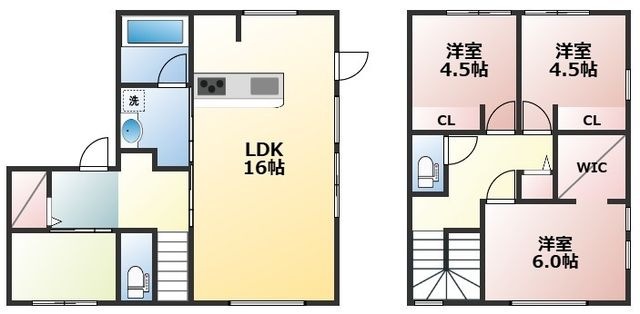 拡大写真:熊本市北区龍田2丁目 1階1の間取り