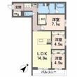 熊本市東区御領2丁目の間取図