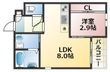 熊本市中央区南熊本1丁目の間取図