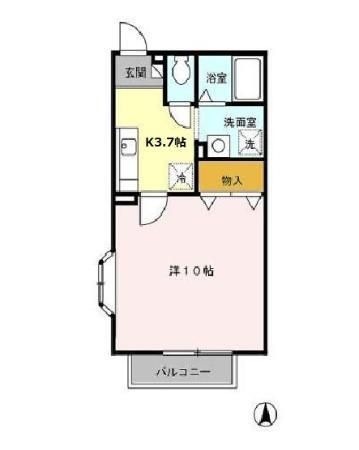 拡大写真:菊池郡菊陽町大字津久礼 1階103の間取り