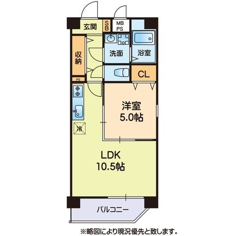 拡大写真:レインボーヒルズ 4階401の間取り