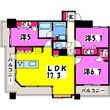 熊本市中央区水道町の間取図