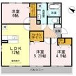 熊本市中央区帯山１丁目の間取図