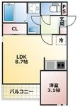 熊本市中央区本山４丁目の間取図